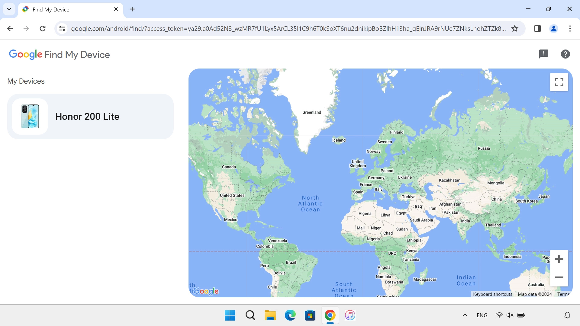 Click the required device.