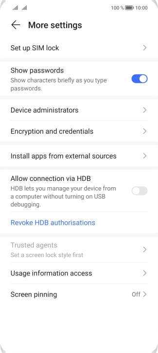 Press Set up SIM lock.