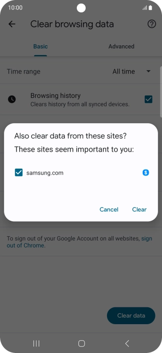 Press Clear. Press Clear.