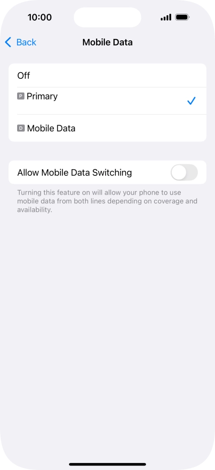 Press the required price plan. Press the required price plan.