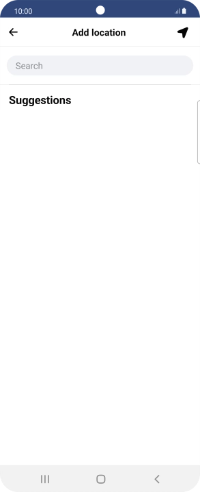 Press the search field and key in the required search word.