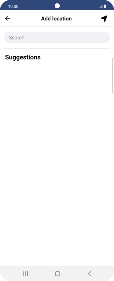 Press the search field and key in the required search word.