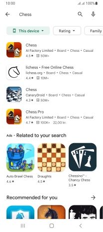 Press the required app. Press the required app.