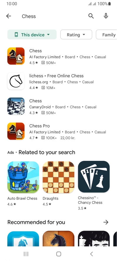 Press the required app. Press the required app.