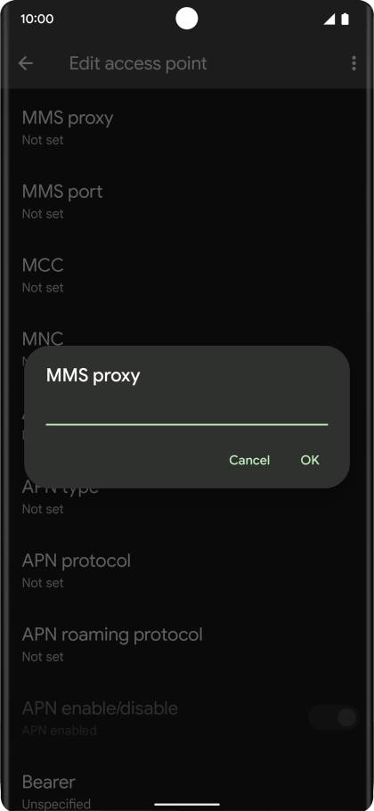 Key in 212.183.137.012 and press OK.