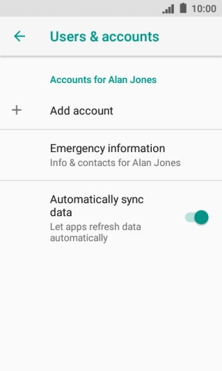 Press Add account. Press Add account.