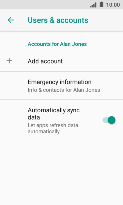 Press Add account. Press Add account.