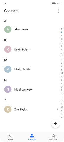 Press the menu icon.