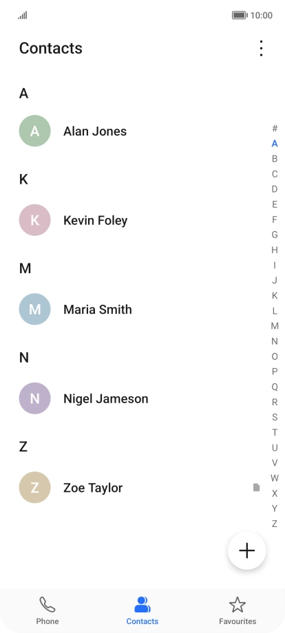 Press the menu icon.
