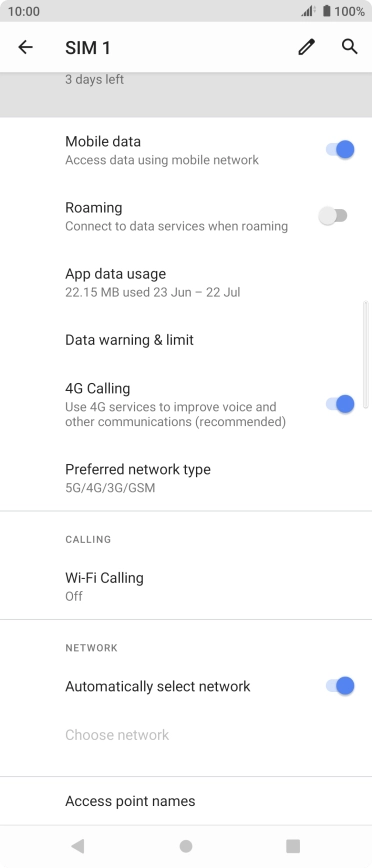 Press Access point names. Press Access point names.