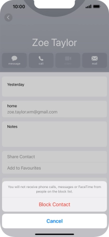 Press Block Contact.