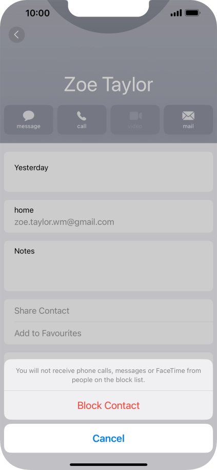 Press Block Contact.