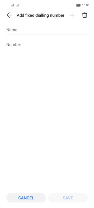 Press Name and key in the required name.