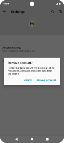 Press REMOVE ACCOUNT.