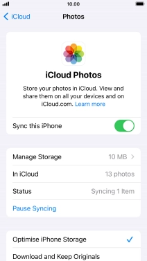 Press the indicator next to 