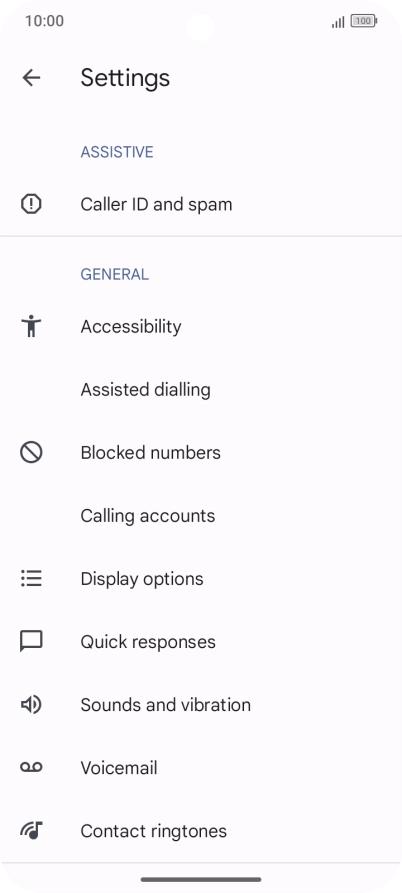Press Calling accounts.