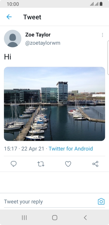 Press the text input field.
