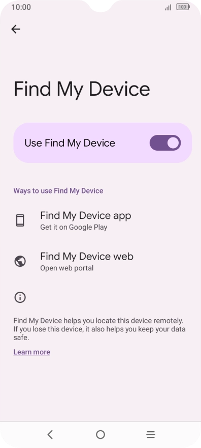 Press the Home key to return to the home screen.
