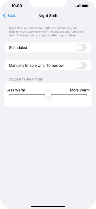 Press the indicator next to 