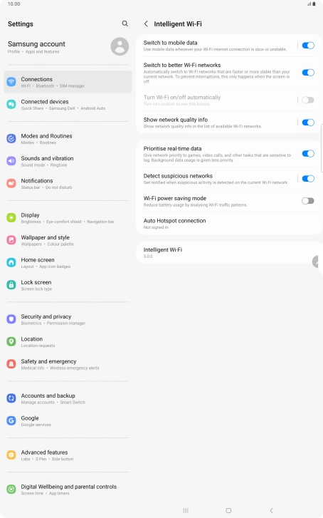 Press the indicator next to 