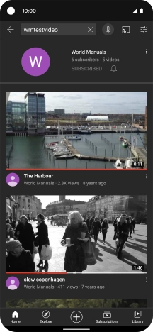 Press the required video clip.