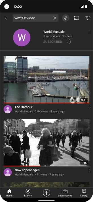 Press the required video clip.