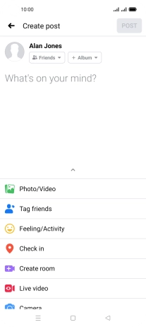 Press the text input field and key in the required text.