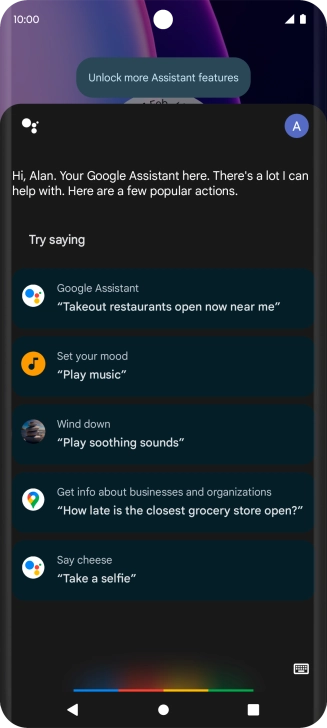 Press the profile icon.