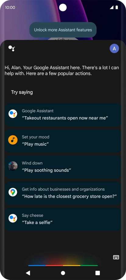 Press the profile icon.