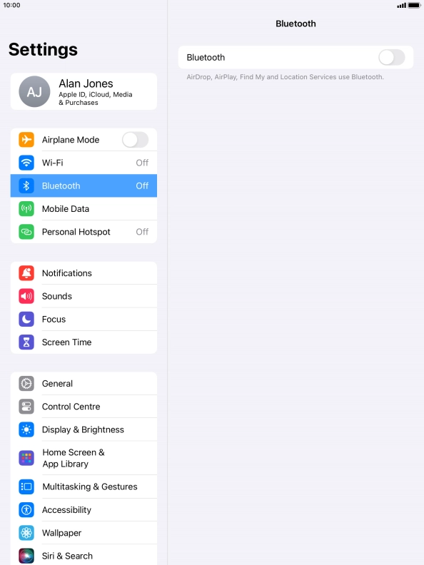 Press the indicator next to 