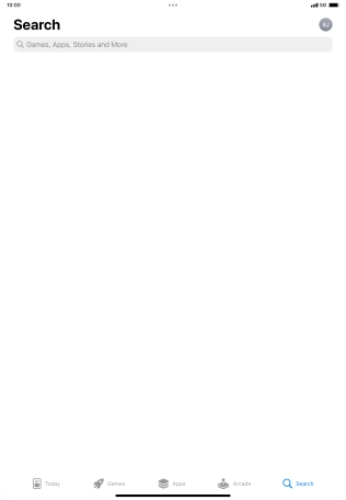 Press the search field.