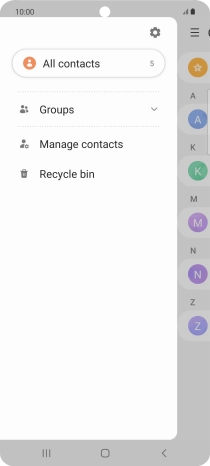 Press Manage contacts.