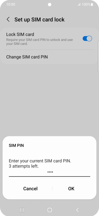 Key in your current PIN and press OK.