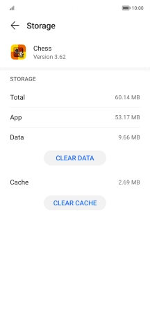 Press CLEAR CACHE.