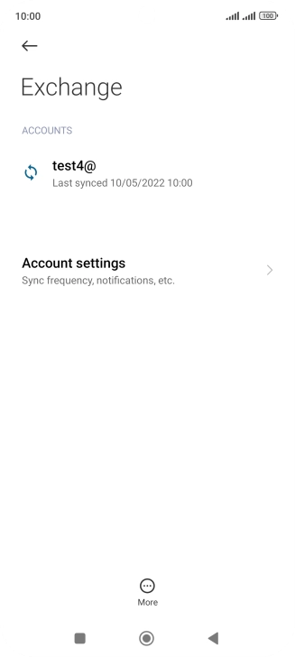 Press the required email account. Press the required email account.
