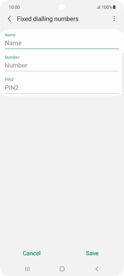 Press Name and key in the required name.