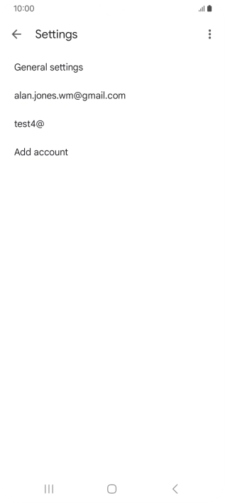 Press the required email account.