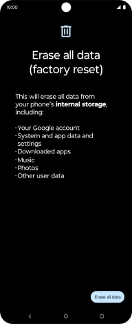 Press Erase all data.