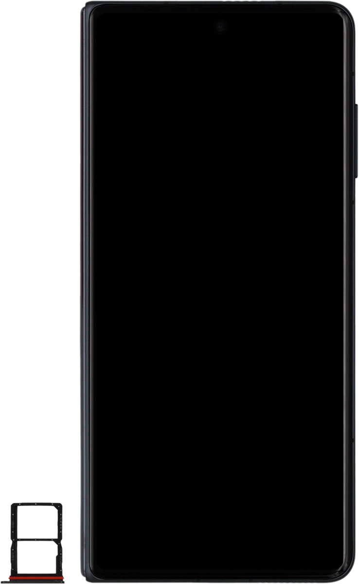 Turn your SIM so the angled corner of the SIM matches the angled corner of the first SIM holder and place your SIM in the SIM holder.