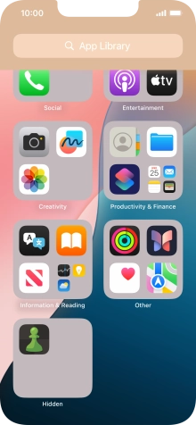 Press and hold the required app.