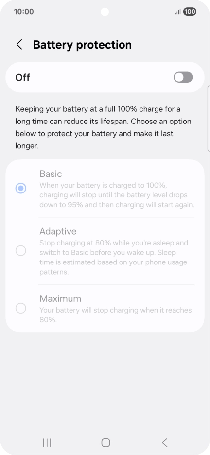 Press the indicator to turn the function on or off.
