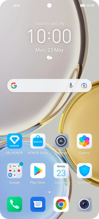 The email message icon shows that you've received a new email message.
