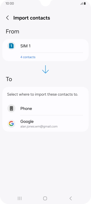 Press the required Google account.