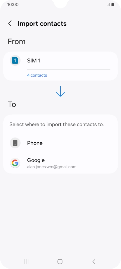 Press the required Google account.