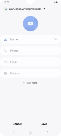 Press the address book drop down list.