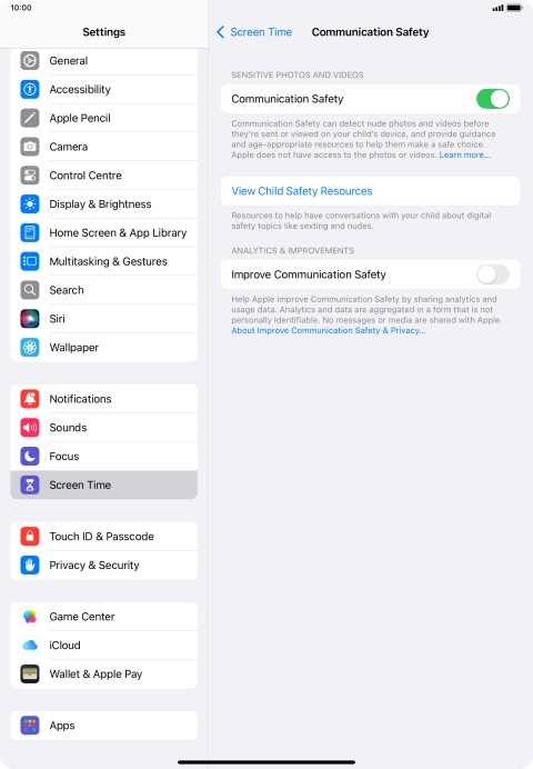 Press the indicator next to 
