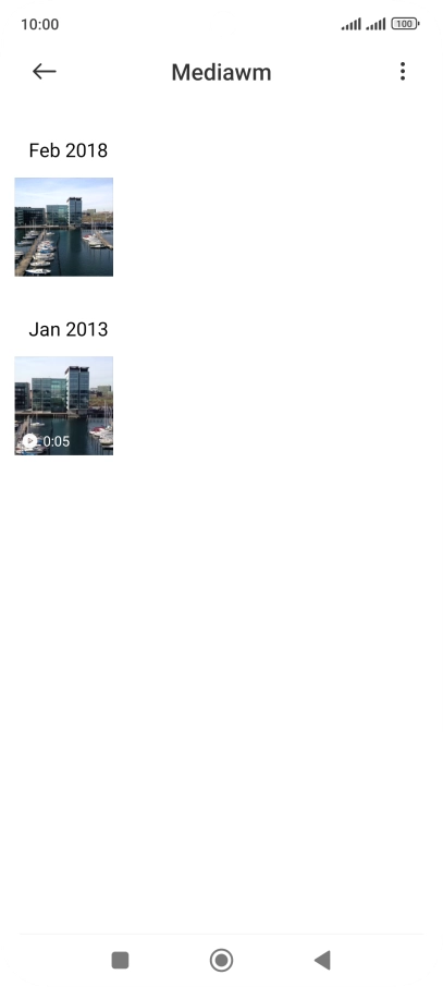 Press the required picture or video clip.