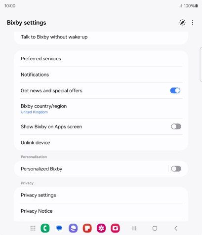 Press Bixby country/region and follow the instructions on the screen to select the required country or region. Press Bixby country/region and follow the instructions on the screen to select the required country or region.