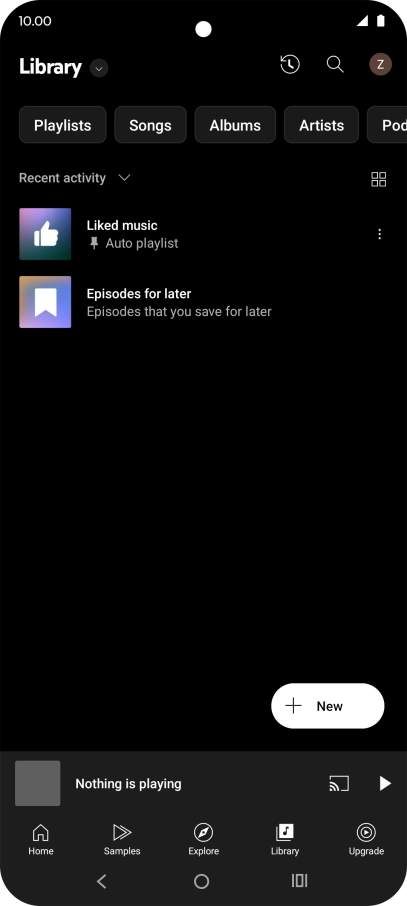 Press the drop down list. Press the drop down list.