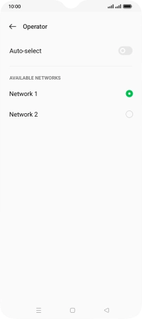 Press the required network.